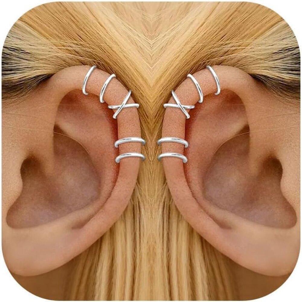Ear Cuffs Non Piercing Teen Gifts Trendy, Gold Silver Clip on Earrings Jewelry S